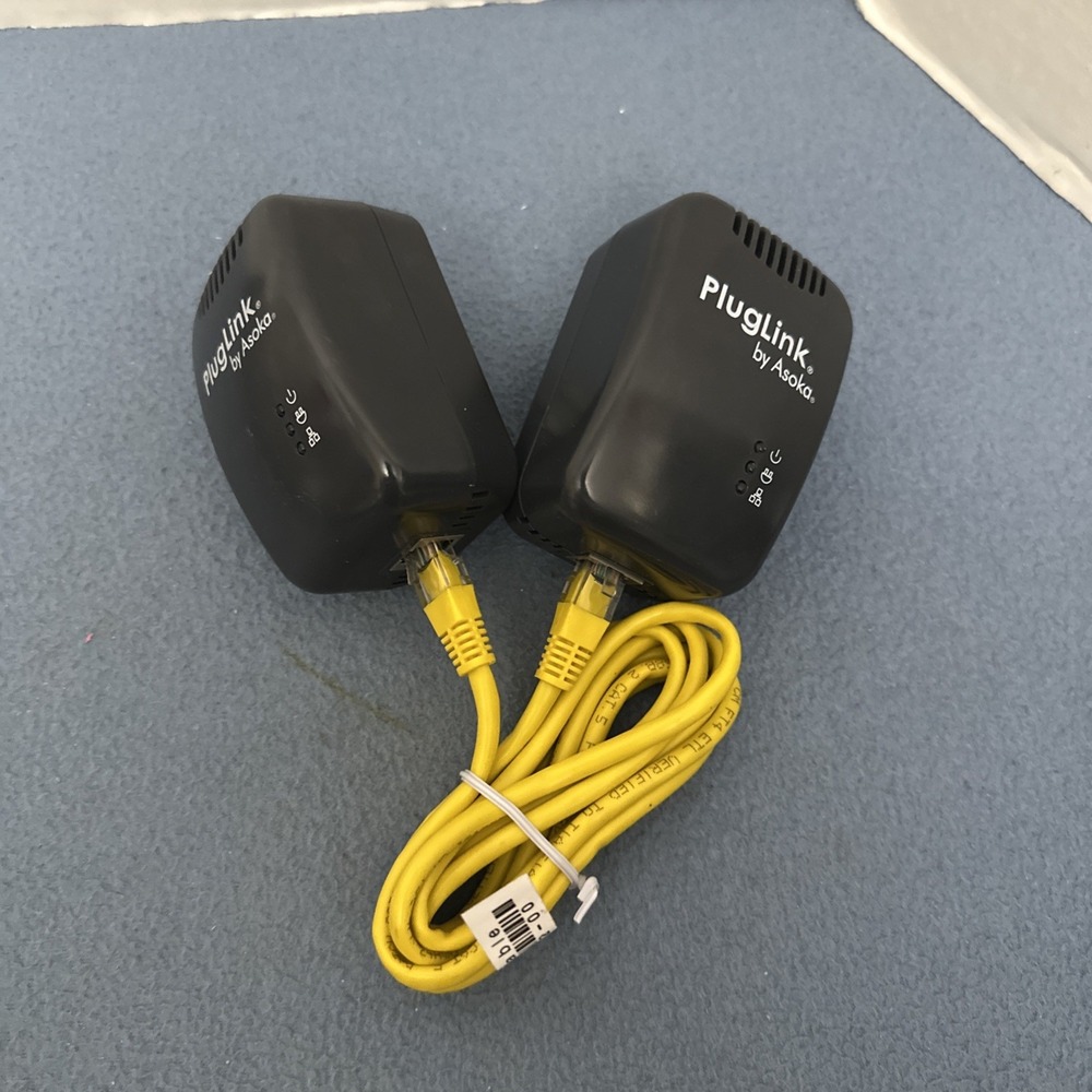 Asoka PlugLink PL9650-ETH Powerline Ethernet Adapter - Set of 2 w/Ethernet Cable